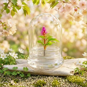 Celosia Flower Terrarium-Cockscomb-Blooming- glass jar-indoor house live plants-anniversary gift-wedding favor-bridesmaid gift-gifts for her