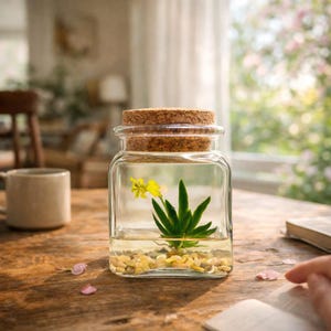 Orchid Terrarium-Miniature orchid/Glass Terrarium/Indoor Garden/Office desk/Live plants/Gift for Her/Wedding Favor/Bridesmaid/Anniversary bild 1