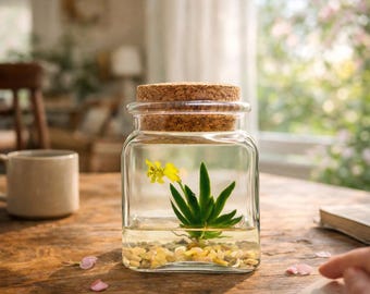 Orchid Terrarium-Miniature orchid/Glass Terrarium/Indoor Garden/Office desk/Live plants/Gift for Her/Wedding Favor/Bridesmaid/Anniversary