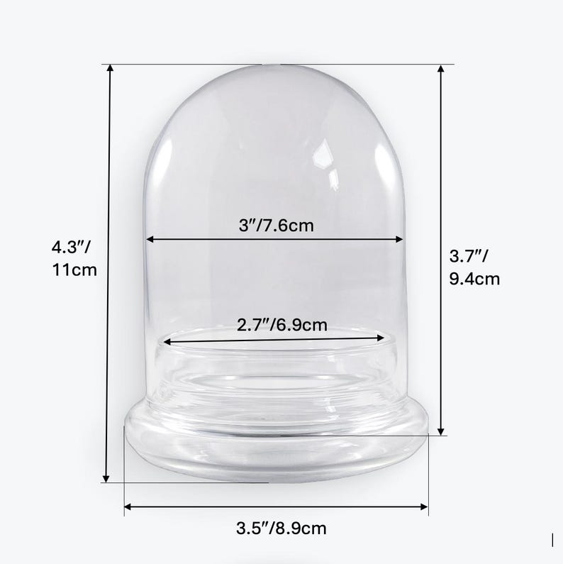 Bloomify Anti-Fog Glass Large Dome – 3.5 x 3.5 x 4.3 Inches – Perfect for Home Decor, Tabletop Displays, and Creative Projects (No Plants) image 5