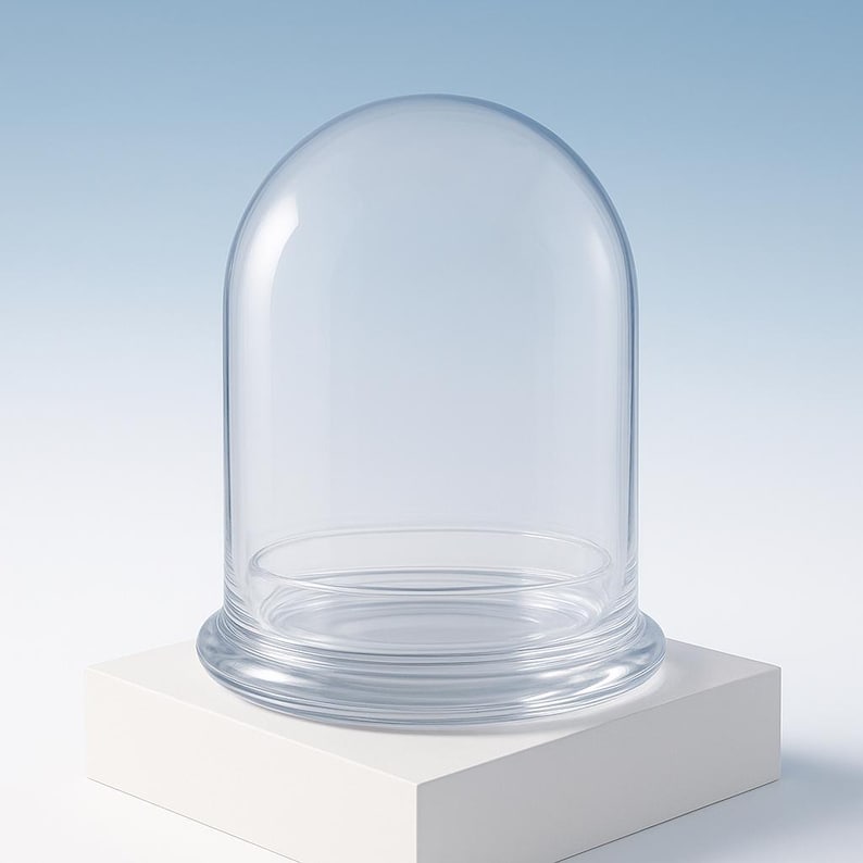 Bloomify Anti-Fog Glass Large Dome – 3.5 x 3.5 x 4.3 Inches – Perfect for Home Decor, Tabletop Displays, and Creative Projects (No Plants) image 1