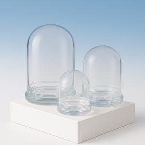 Bloomify Glass Anti-Fog Dome Set – Elevate Your Space with Timeless Elegance for Home Décor, Tabletop Displays, and Terrariums (No Plants)