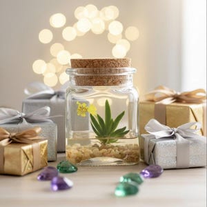 Orchid Terrarium-Miniature orchid/Glass Terrarium/Indoor Garden/Office desk/Live plants/Gift for Her/Wedding Favor/Bridesmaid/Anniversary bild 3