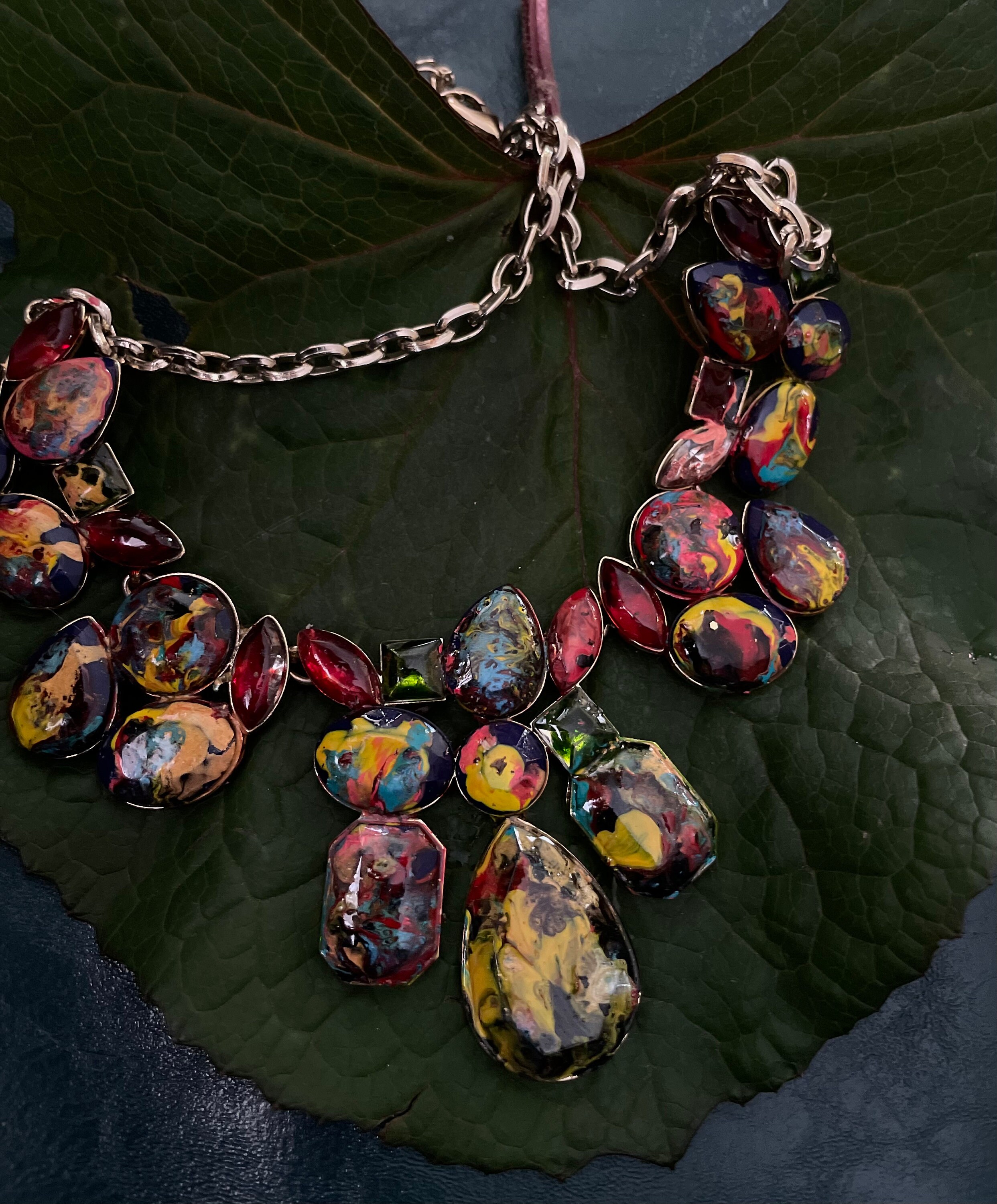 Multicolor - Quirklets Handpainted Clay Pendant Necklace 04