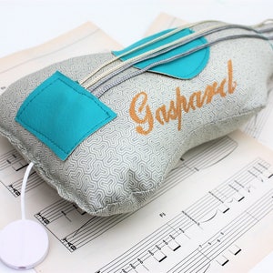 musical plush blue grey