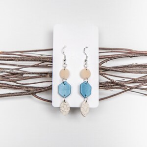 Summer Blues Clay Earrings