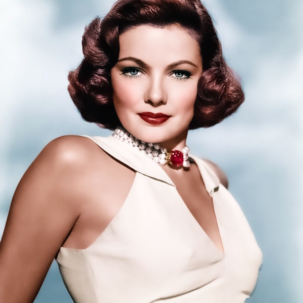 Gene Tierney Poster Photo Hollywood Beauty Wall Art Color Portrait 8x10 11x14 and/or 16x20