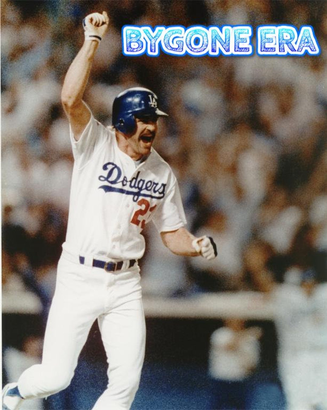 Kirk Gibson Home Run Los Angeles Dodgers Baseball Illustration