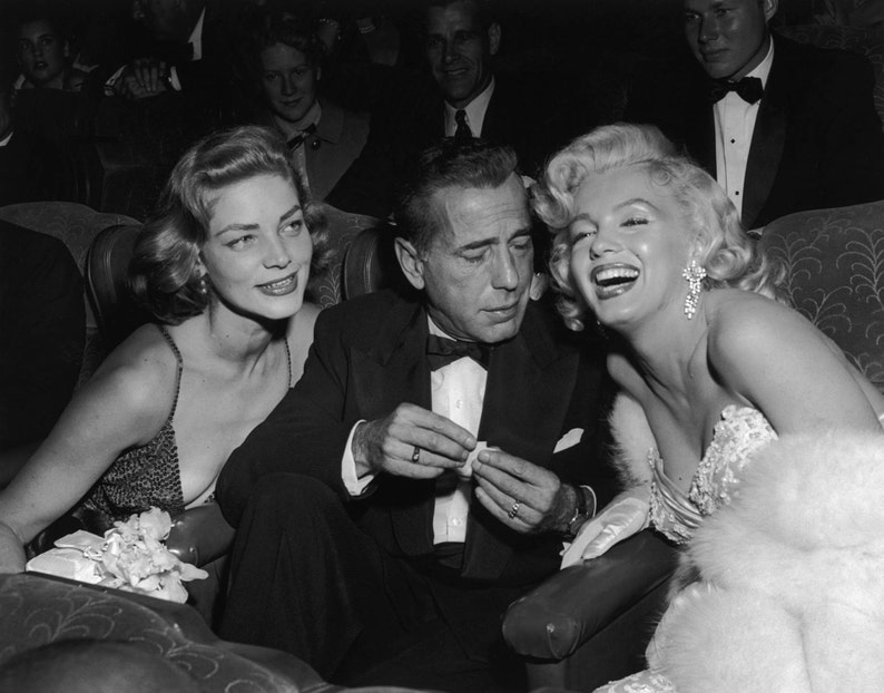 Lauren Bacall Humphrey Bogart Marilyn Monroe Poster Art Photo 11x14 image 1