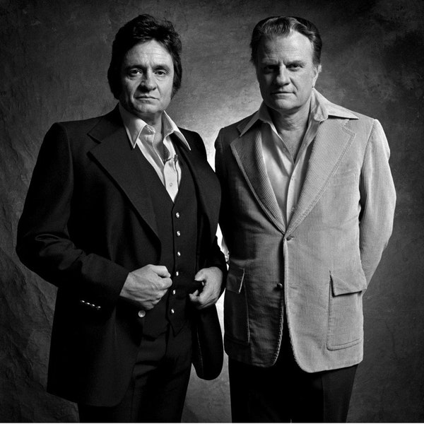 Johnny Cash Billy Graham Poster Art Photo Great Americans Posters Artwork 12x12