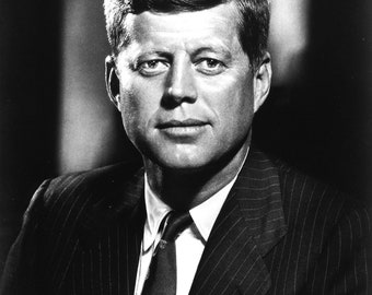 John F Kennedy Poster Photo JFK Portrait by Fabian Bachrach Iconic American Photo Wall 8x10 11x14 16x20