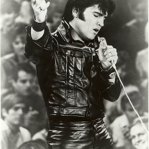 Leather Jacket Elvis Etsy