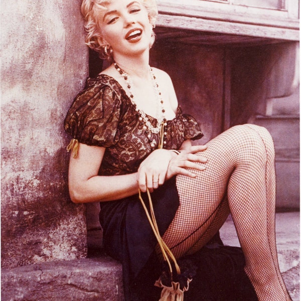 Marilyn Monroe Fishnet Stockings Poster Art Photo 11x14