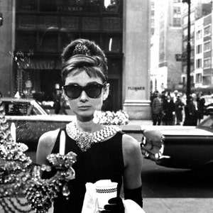 audrey hepburn black dress Modal Plunge Neck Long Sleeve Maxi Dress in Black main image 0