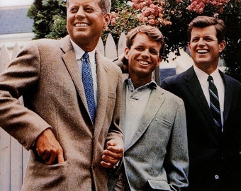 The Kennedy Brothers 1960 Poster Art Photo JFK RFK Edward Poster Art Photo Artwork 8x10 11x14 or 16x20