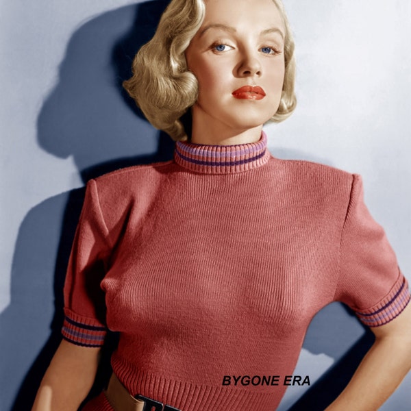 Marilyn Monroe Tight Sweater Color Poster Art Photo Artwork 11x14 or 16x20