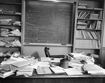 Albert Einstein Desk Poster Art Photo The Day He Died 8x10 and/or 11x14