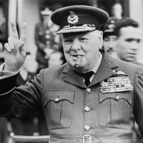 Winston Churchill Victory Sign WWII Poster Photo Military Historical Posters Artwork 11x14 or 16x20