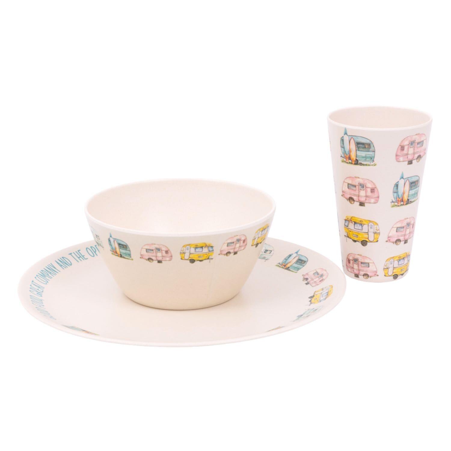 Lot De 2 Assiettes à Dinner Melaminé Voyage Australie – Thème Caravane/camping – Splosh, NEUVES