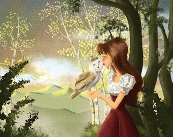 Girl and Owl