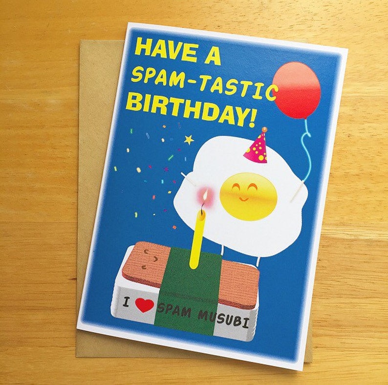 Cute Birthday Card have A Spamtastic Birthday Birthday Etsy