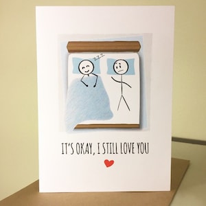Carte d'amour drôle. Carte d'amour de voleur de couvertures. Carte Pour Femme. Carte Pour Mari. Carte d'anniversaire. Carte d'anniversaire drôle. Carte de Saint-Valentin.