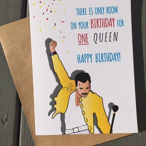 Carte d'anniversaire Freddie Mercury / carte Queen / carte d'anniversaire drôle / carte d'anniversaire gay / Queen Band
