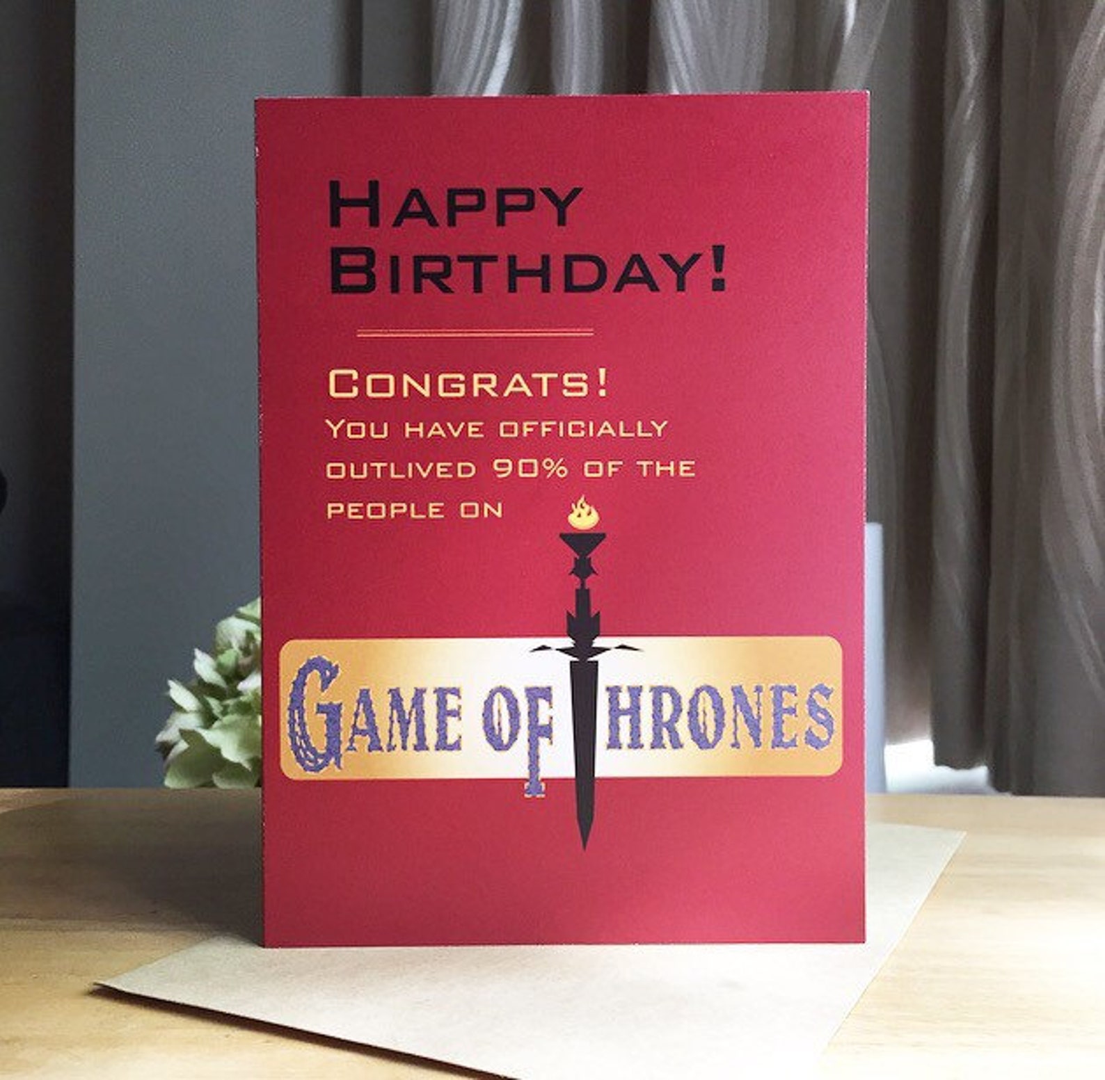 Funny Game of Thrones Birthday Cardhappy Birthday Congrats Etsy
