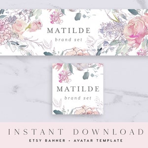 Branding Set Premade Etsy Set Etsy Shop Branding Forrest Etsy Banner /& Avatar Template INSTANT DOWNLOAD Templett Leaves Editable Banner