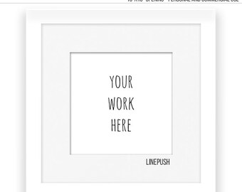 sale modern minimalist square gallery frame template classic etsy