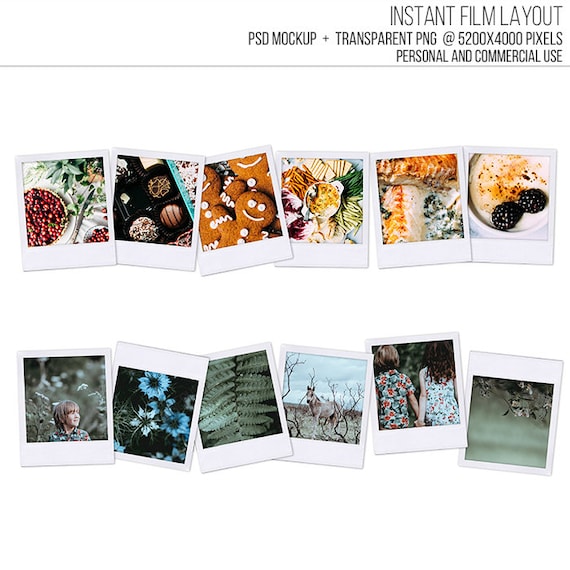 Sale Polaroid Frame Template Classic Instant Film Header Footer