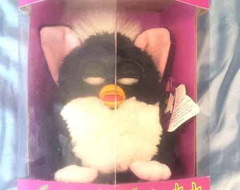 Vintage 1998 Black & White Furby