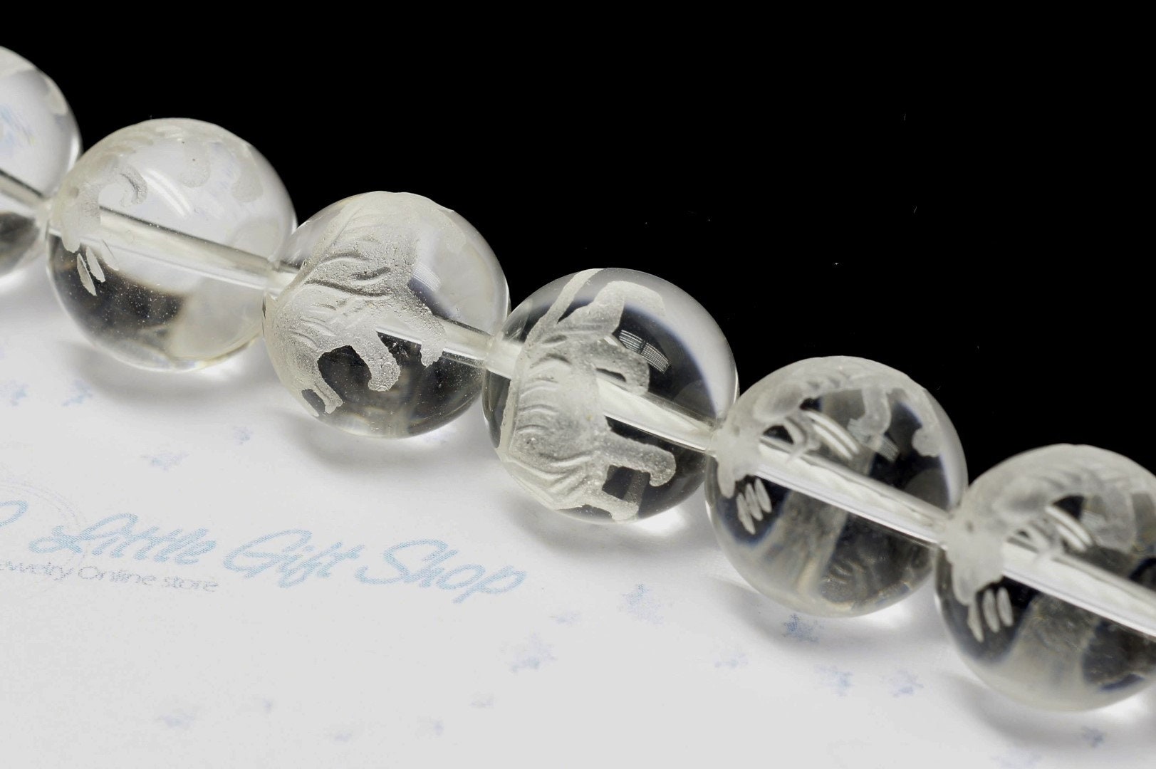 12mm (3pcs), 20mm (5pcs), or 14mm (5pcs) ~ Hand Carved Tiger