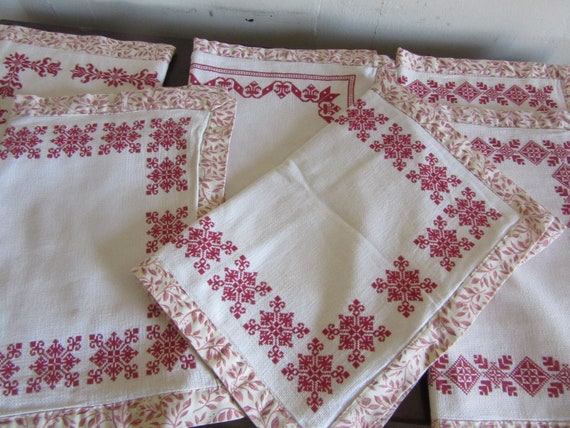 6 Wonderful Vintage French Hand Made Padded Cross Stitch And Etsy