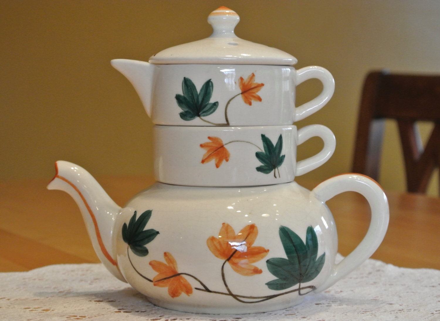 Teapot Vintage Stacking Tea Set Etsy
