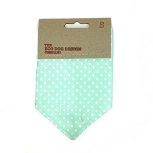 Mint Green Polka Dot Dog Bandana