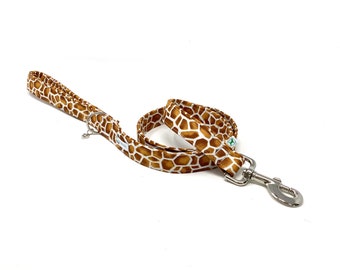 Dog Lead, Giraffe Print with Padded Handle Dog Lead, eco friendly dog leash