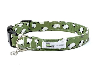 Sheep Print Dog Collar