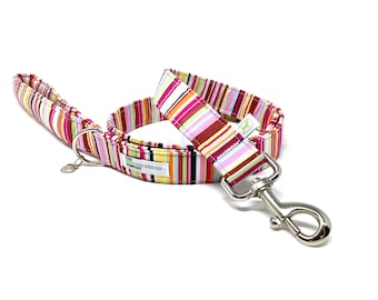 Stripey Pattern Padded Handle Dog Lead