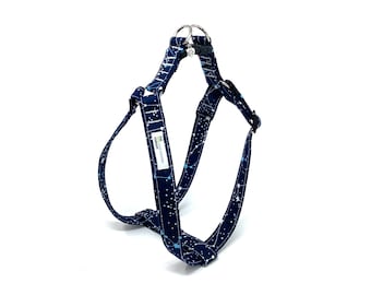 Astronomy Stars Navy Adjustable Dog Harness, Night Sky