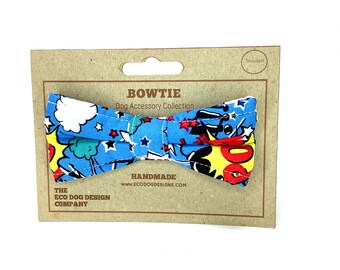 Cartoon Print Dog Bow Tie