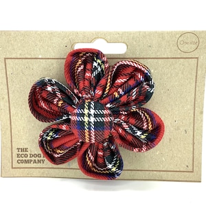 Rode Schotse ruit Royal Stewart Tartan Flower voor halsband