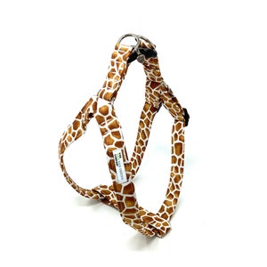 Giraffe Print Dog Harness, Animal Print, Safari Design, Dog Walking