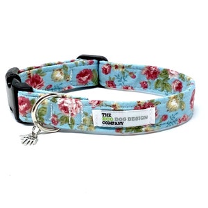 Vintage Flower Floral Print Dog Collar