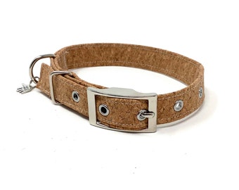 Cork Eyelet Dog Collar, Traditional Eyelet Dog Collar