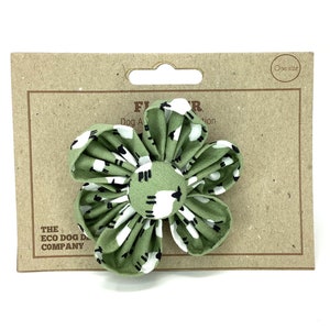 Sheep print Flower For Dog Collar