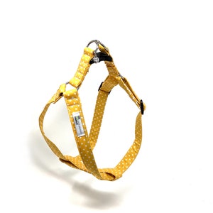 Yellow Polka Dot Dog Harness