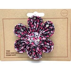 Red Ditsy Flower attachment for Dog Collar
