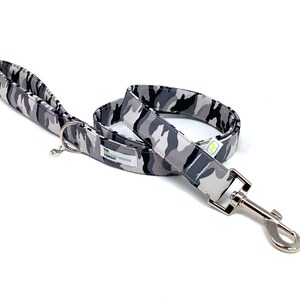 Grey Camo Padded Handle Dog Lead Military, Army, Camouflage