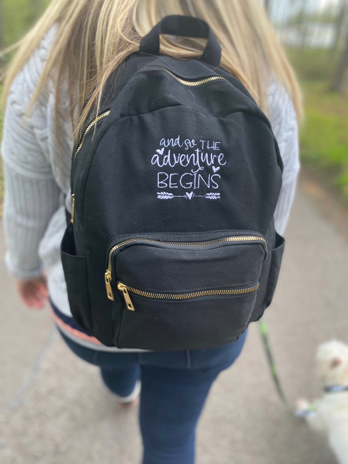 Und so beginnt das Abenteuer Hund Wandern Rucksack Rucksak Etsy